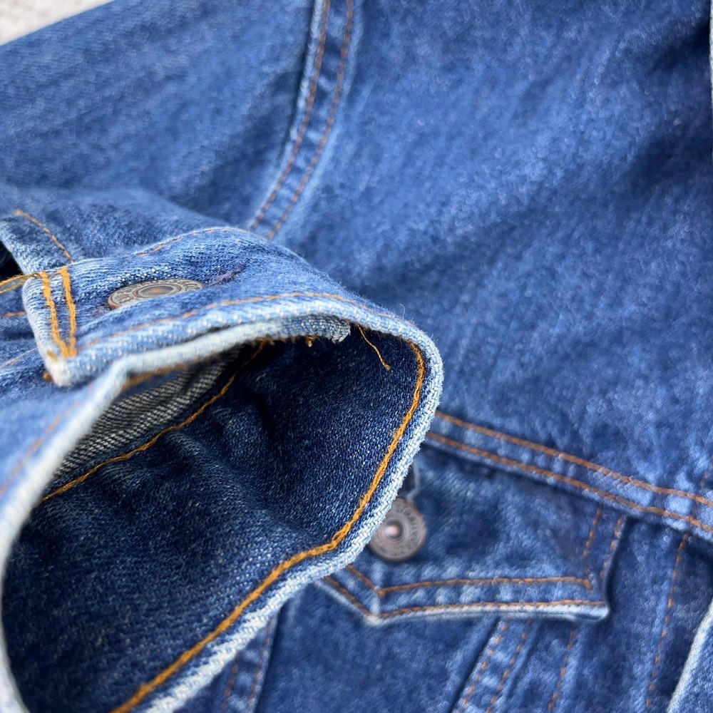 Vintage Levis Jacket Boys Size 16 Blue Denim Trucker Made USA 70704 0216 90s - Picture 8 of 14